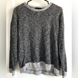 2 tone grey long sleeve shirt